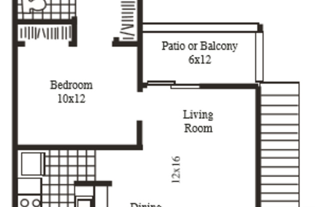 1 bed, 1 bath, 519 sqft, $1,050