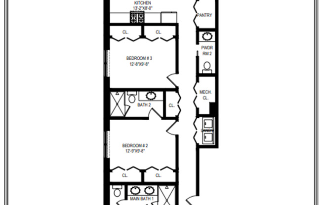 3 beds, 2.5 baths, 1,506 sqft, $2,995, Unit 2008-4