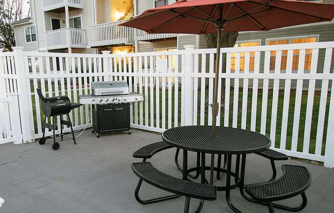 picnic area for apartment complex
