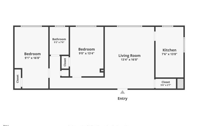 2 beds, 1 bath, $1,795, Unit 202