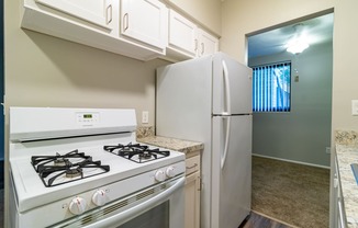 White kitchen appliances with white cabinetry