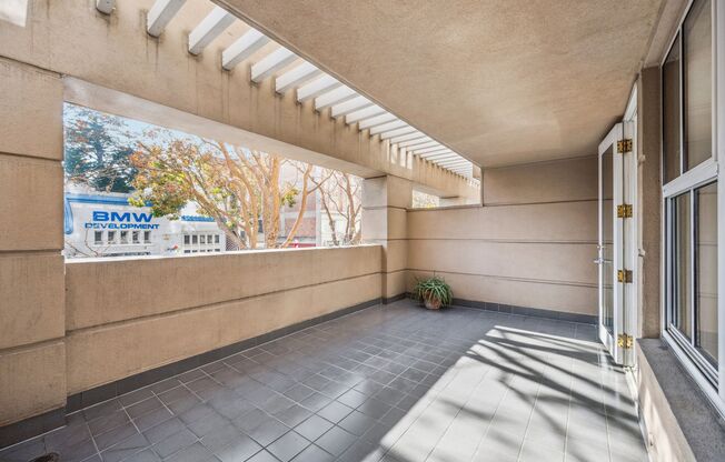 Russian Hill Studio with Expansive Private Balcony, Dedicated Parking + Exceptional Storage