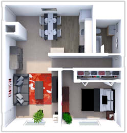 1 bed, 1 bath, 608 sqft, $970