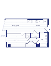 1 bed, 1 bath, 606 sqft, $2,207