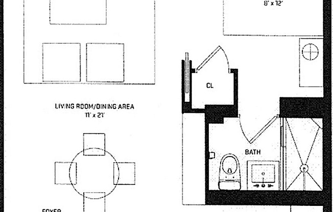 1 bed, 1 bath, $3,600, Unit 4D