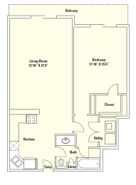 1 bed, 1 bath, 882 sqft, $1,131