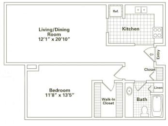 1 bed, 1 bath, 755 sqft, $1,945