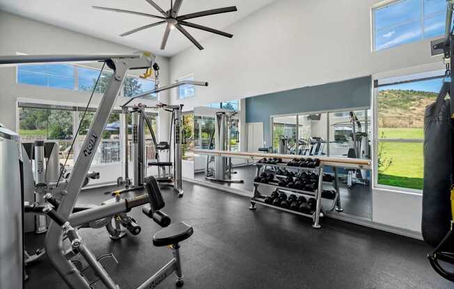 fitness center at Dakota Ridge apartments