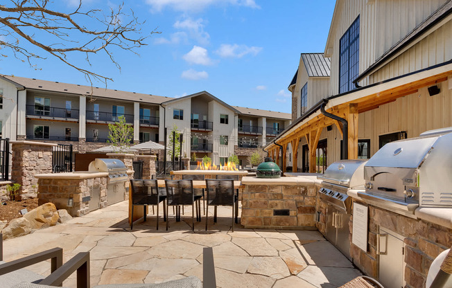 Outdoor Lounge with Grilling Area