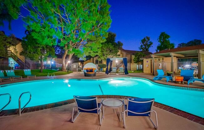 Lounging by the Pool at The Trails at San Dimas, 444 N. Amelia Avenue, CA