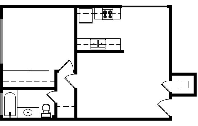 1 bed, 1 bath, 551 sqft, $2,095, Unit 14