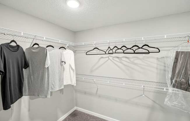 our spacious closet has closets for all your clothes and shoes