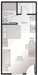 Studio, 1 bath, 300 sqft, $944