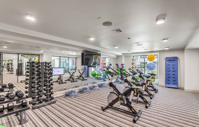 State-of-the-Art Two-Story Fitness Center with Spin/Yoga Room with Wellbeats