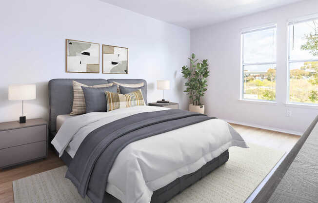 Bedroom with Hard Surface Flooring