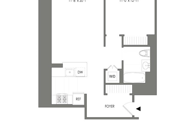 1 bed, 1 bath, $4,440, Unit 3602