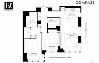 2 beds, 2 baths, 1,141 sqft, $7,500, Unit 42G