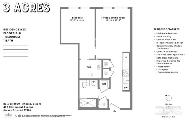 1 bed, 1 bath, 587 sqft, $2,500, Unit 6031
