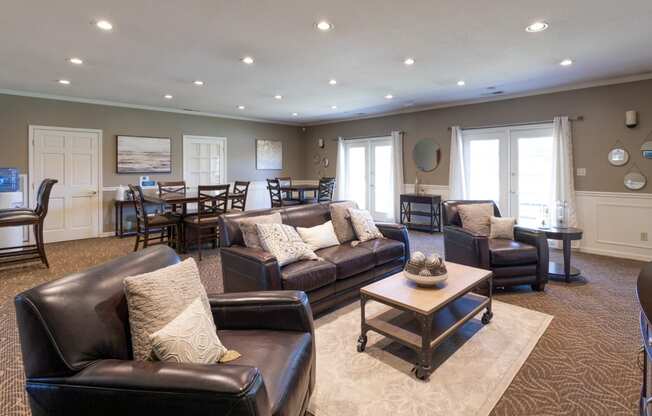 Clubhouse with comfortable seating at archers pointe