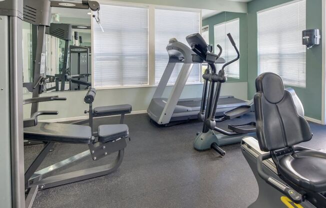 the apartments at masse corner 205 fitness room  at Seville at Gale Ranch, San Ramon, CA, 94582