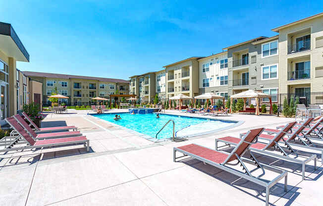 Swimming Pool at Westlink at Oak Station Apartments in Lakewood, CO