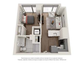 1 bed, 1 bath, 564 sqft, $2,065