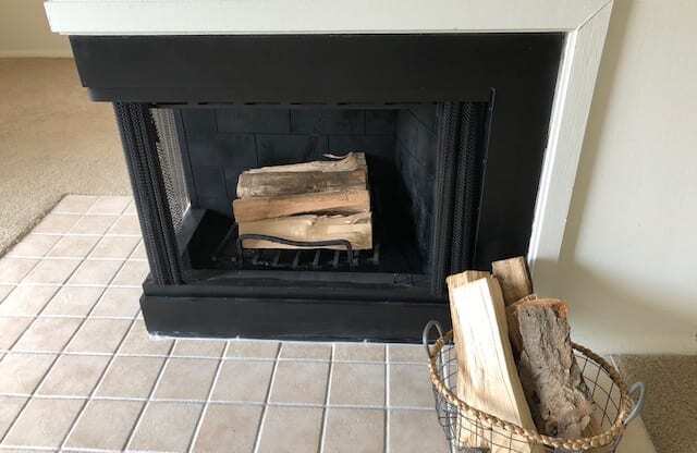 Wood burning fireplace at Ashley Pointe Apartments