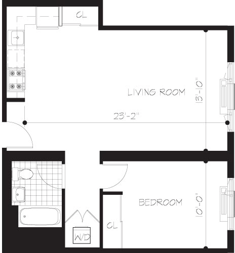 1 bed, 1 bath, 690 sqft, $5,369, Unit 402