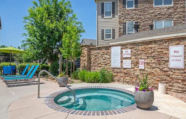 Hot Tub at Trailside Apartments