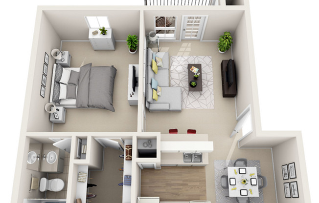 1 bed, 1 bath, 607 sqft, $1,209