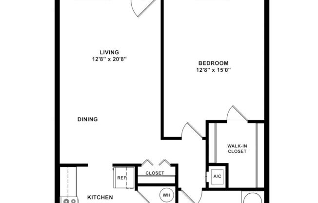 1 bed, 1 bath, 725 sqft, $1,343