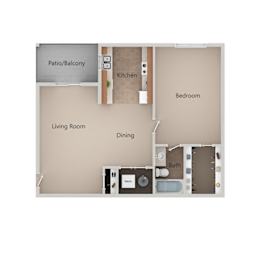 1 bed, 1 bath, 710 sqft, $1,209