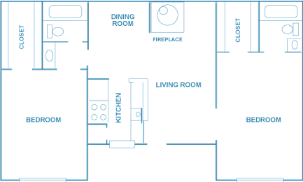 2 beds, 2 baths, 1,050 sqft, $1,153