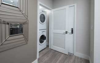 a washer and dryer in a laundry room