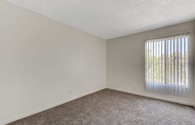 Empty Bedroom with large windows at Summerlin Meadows, Nevada, 89102