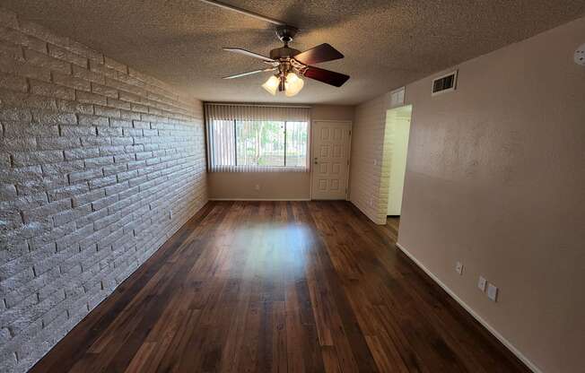 2x2 and a half Bath Classic Living Room at Mission Palms Apartment Homes in Tucson AZ