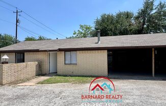 Available Now: 2 bed/1 bath duplex with fenced yard available now!