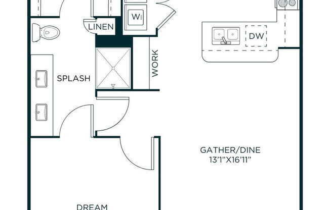 1 bed, 1 bath, 828 sqft, $1,774