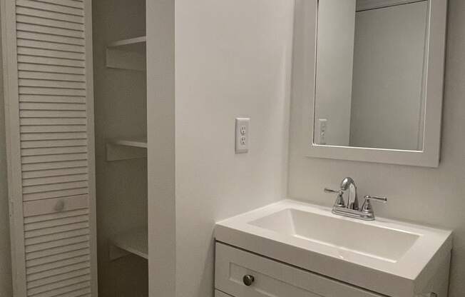 renovated bathroom vanity at Grove at St Andrews, Columbia, SC