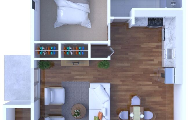 1 bed, 1 bath, 677 sqft, $1,625