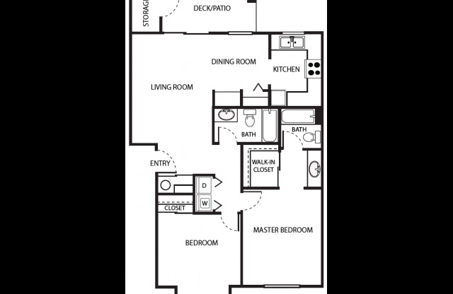 2 beds, 2 baths, 930 sqft, $1,855