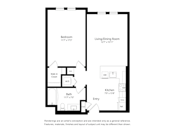 1 bed, 1 bath, 799 sqft, $2,745