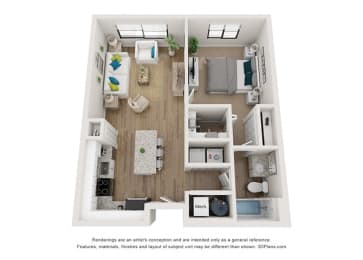 1 bed, 1 bath, 778 sqft, $2,299