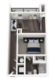1 bed, 1 bath, 588 sqft, $1,705