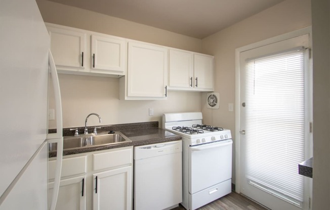 This is a photo of the kitchen pass through window in the 631 square foot, B-style (Ranch) 1 bedroom/1 bath floor plan at Colonial Ridge Apartments in the Pleasant Ridge neighborhood of Cincinnati, OH.