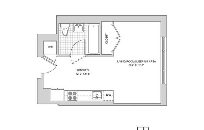 Studio, 1 bath, $3,450, Unit 209