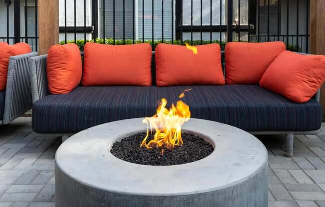 Fire Pit with Couch Seating