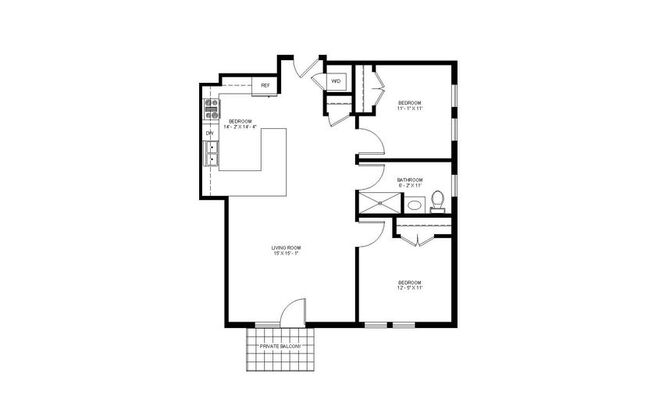 2 beds, 1 bath, 826 sqft, $2,750, Unit 810