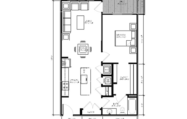 1 bed, 1 bath, 727 sqft, $1,475, Unit 301