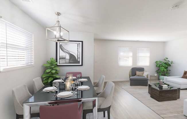 Living Room With Dining Area at Coldwater Flats, Evansville, IN, 47714